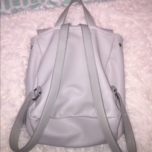 Urban Outfitters Faux Leather Gray Taupe Backpack - Picture 10 of 10